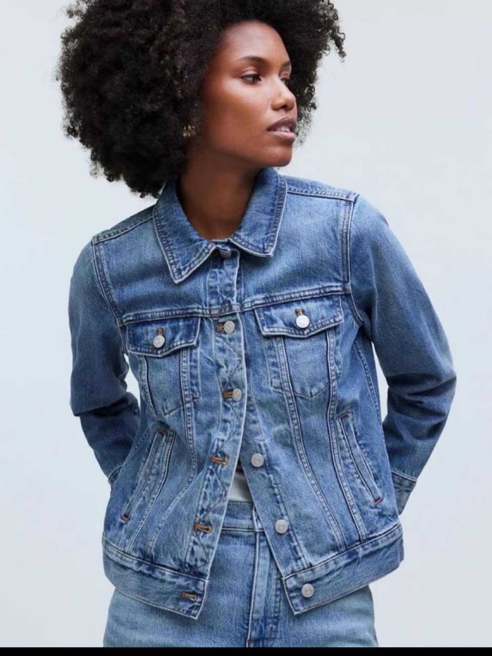 Madewell Classic Denim Jacket Medium Vintage Wash Jean Jacket